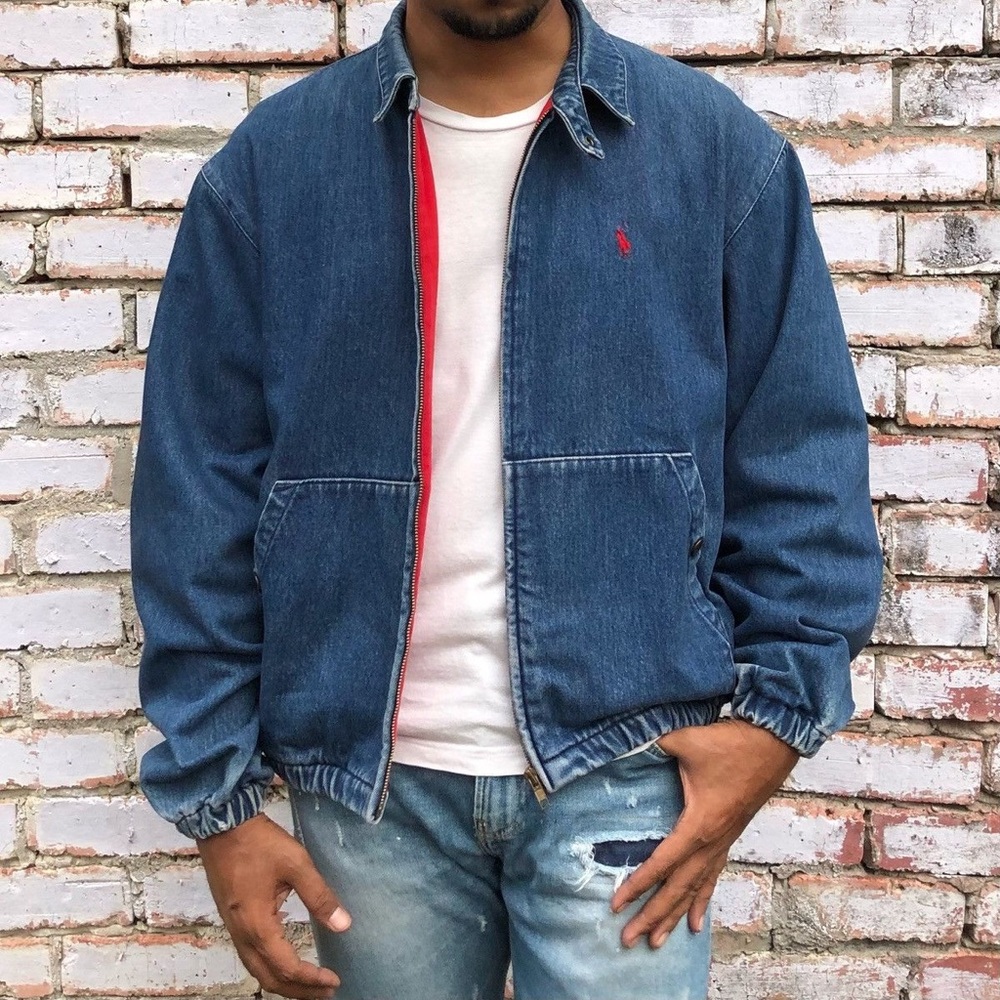 Polo Ralph Lauren Vintage Denim Bomber Jacket